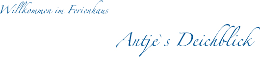 Willkommen im Ferienhaus
                    Antje`s Deichblick